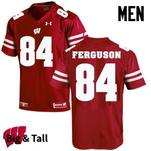 Men's Wisconsin Badgers NCAA #84 Jake Ferguson Red Authentic Under Armour Big & Tall Stitched College Football Jersey FF31W25NV